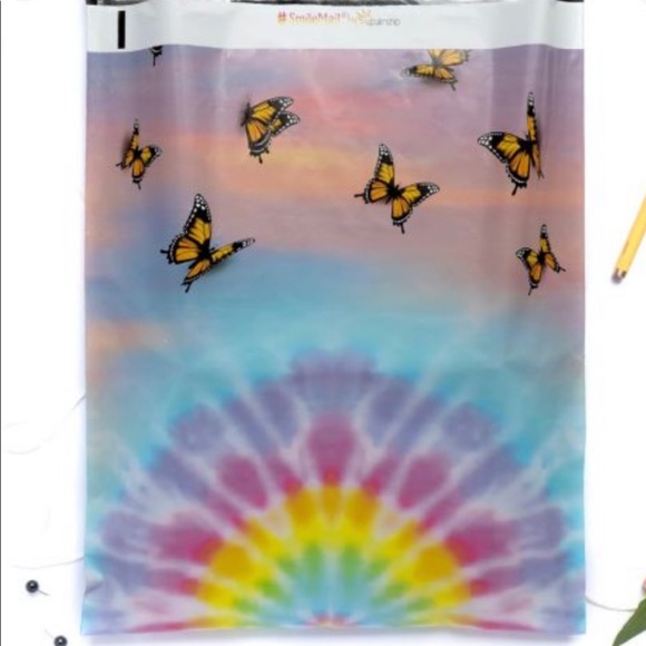 20 19X24 Poly Mailers Butterfly Rainbow Tye Dye PRICE IS FIRM - Picture 3 of 4